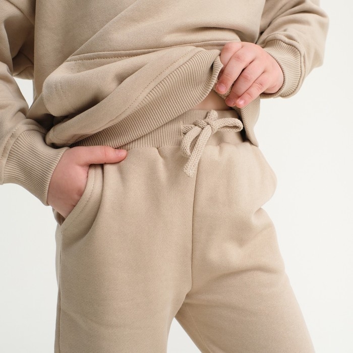 Костюм детский (худи, брюки) KAFTAN Костюм детский (худи, брюки) KAFTAN "Basic line", размер 30 (98-104), цвет кофейный