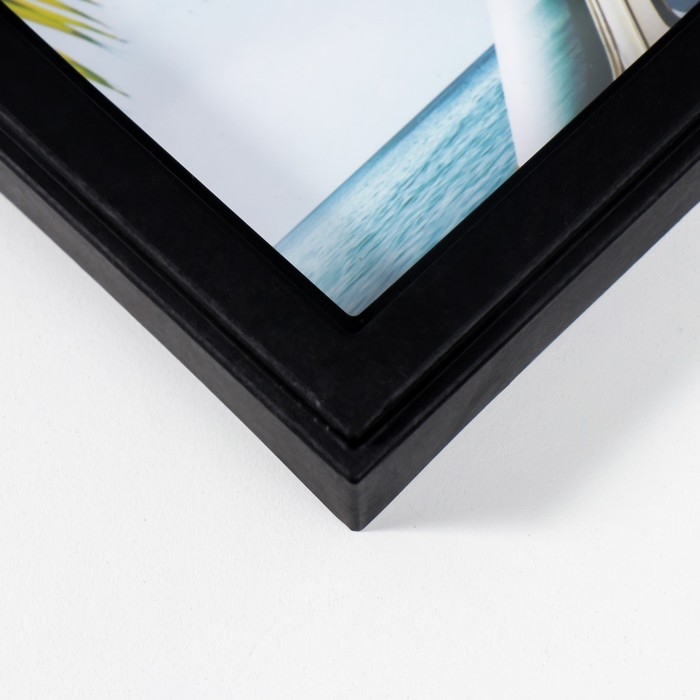 Фоторамка пластик на 3 фото 10х15 см Фоторамка пластик на 3 фото 10х15 см "Лотосы" чёрный 36х27 см