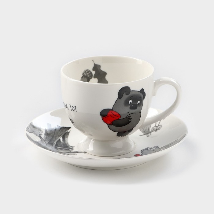 Кофейная пара фарфоровая «Винни Пух», 220 мл Кофейная пара фарфоровая «Винни Пух», 220 мл