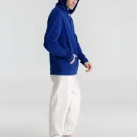 Толстовка с капюшоном унисекс Hoodie, ярко-синяя, размер S