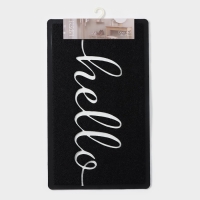 Коврик придверный LaDо́m, 45&times;75 см, ПВХ, цвет чёрный