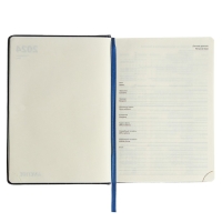 Ежедневник датированный 2024 A5 176 листов, deVENTE.Wild, твёрдая обложка из искусственной кожи, золотой срез, ляссе, кремовый блок 70 г/м2, синий