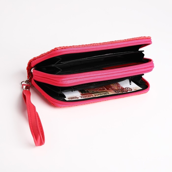 Кошелёк женский на молнии, цвет розовый Кошелёк женский на молнии, цвет розовый