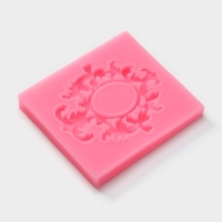 Молд Доляна «Вензели. Рамка», силикон, 6,7×7,5 см, цвет розовый Молд Доляна «Вензели. Рамка», силикон, 6,7×7,5 см, цвет розовый