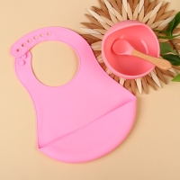 Нагрудник для кормления &laquo;Милашка&raquo; силиконовый с карманом, МИКС