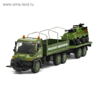 Грузовик инерционный «Военный спецназ», с солдатами и техникой Грузовик инерционный «Военный спецназ», с солдатами и техникой