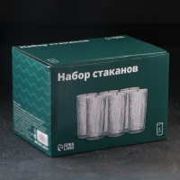 Набор стаканов стеклянных «Фрост», 350 мл, 7,5×14,5 см, 6 шт Набор стаканов стеклянных «Фрост», 350 мл, 7,5×14,5 см, 6 шт