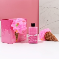 Подарочный набор косметики &laquo;Моей ягодке&raquo;, гель для душа 300 мл и мочалка, аромат клубники в шоколаде, ЧИСТОЕ СЧАСТЬЕ