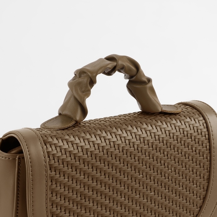 Ручка для сумки, пришивная, 18 &times; 3,5 см, цвет коричневый