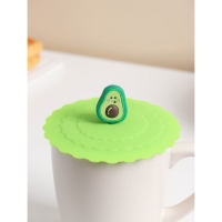 Крышка - непроливайка силиконовая Доляна &laquo;Авокадо&raquo;, d=10 см, цвет зелёный