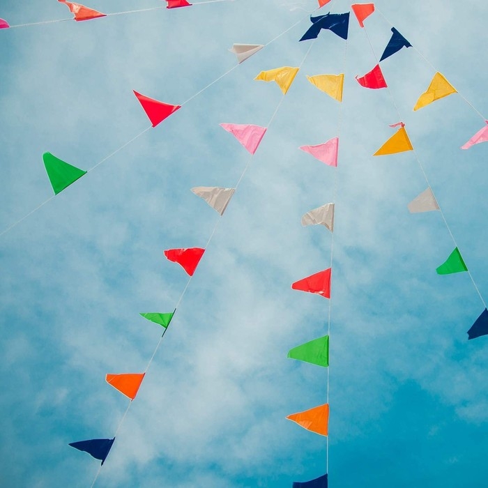 Флажки-гирлянда, l-50 м,(100 флагов), флажок 14 х 21 см