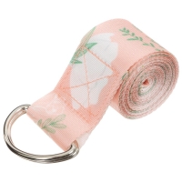 Ремень для йоги Sangh Flowers, 180х4 см, цвет бежевый Ремень для йоги Sangh Flowers, 180х4 см, цвет бежевый