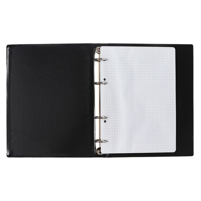 Тетрадь А5 240 листов в клетку на кольцах BG BLACK №2, обложка ПВХ, блок 65г/м2