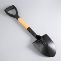 Лопата туристическая "Мастер К" штыковая, 67 см, черная, дерево Лопата туристическая "Мастер К" штыковая, 67 см, черная, дерево