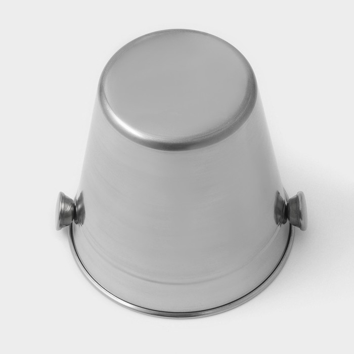 Ведро для льда из нержавеющей стали Доляна, 1,35 л, 14×13,5 см, цвет хромированный Ведро для льда из нержавеющей стали Доляна, 1,35 л, 14×13,5 см, цвет хромированный