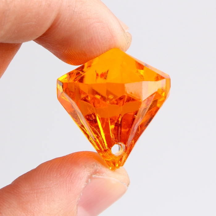 Кристаллы пластиковые декоративные, набор 25 шт., размер 1 шт. &mdash; 3 &times; 2,2 см, цвет МИКС