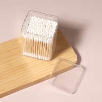 Органайзер для ватных палочек, с крышкой, 6.5&times;5.8&times;9.5 см, в пакете, прозрачный