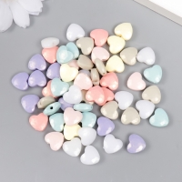 Бусины для творчества пластик "Сердце грани. Пастель" жемчужные набор 20 гр 0,5х1,1х1,1 см Бусины для творчества пластик "Сердце грани. Пастель" жемчужные набор 20 гр 0,5х1,1х1,1 см