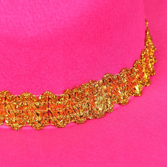 Карнавальная шляпа «Сомбреро», цвет розовый, р. 56–58 Карнавальная шляпа «Сомбреро», цвет розовый, р. 56–58