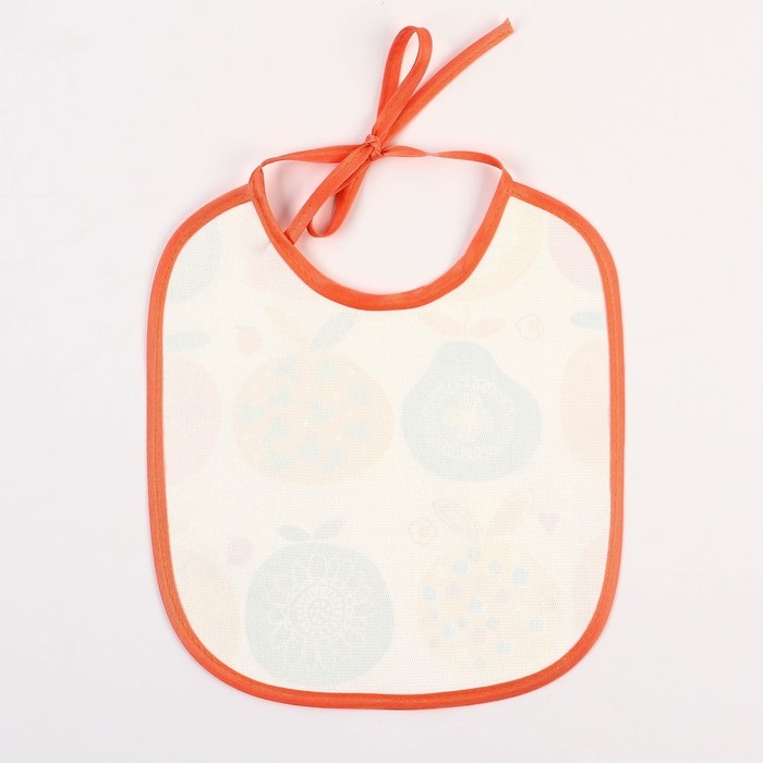 Нагрудник из нетканого полотна с ПВХ покрытием «Яблоки», цвет красный/голубой, р-р. 20х22см Нагрудник из нетканого полотна с ПВХ покрытием «Яблоки», цвет красный/голубой, р-р. 20х22см