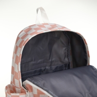 Рюкзак молодёжный из текстиля, 4 кармана, цвет белый/розовый Рюкзак молодёжный из текстиля, 4 кармана, цвет белый/розовый