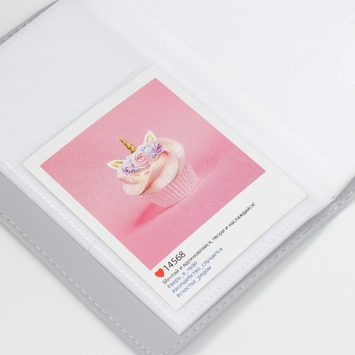 Фотоальбом для фото мини камер 96 фото 8,9х6 см "Фотик" белый 1,5х11,5х19 см