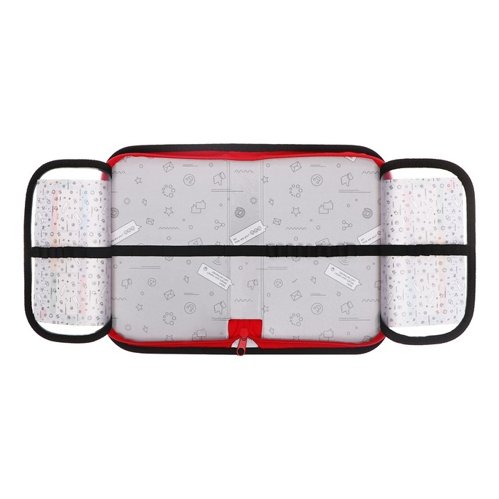 Пенал 1 секция, 130 х 210 х 40 мм, 2 откидные планки, тканевый, Calligrata TOP, Content Пенал 1 секция, 130 х 210 х 40 мм, 2 откидные планки, тканевый, Calligrata TOP, Content "Крутой кот"