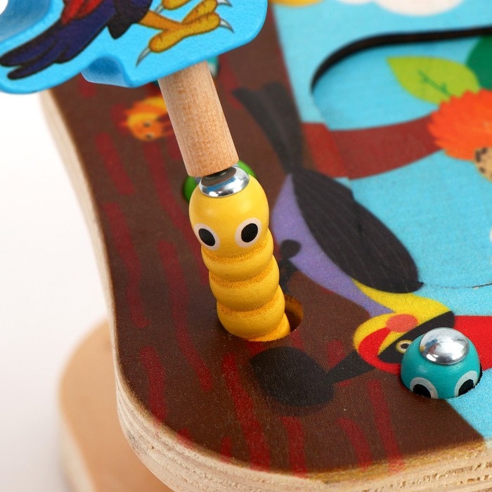 Логический центр 2 в 1 &laquo;Дятел и яички&raquo; 14,5 &times; 12 &times; 8 см