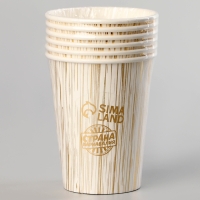 Стаканы бумажные «Полосы», 6 шт, цвет золото Стаканы бумажные «Полосы», 6 шт, цвет золото