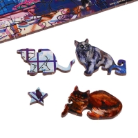 Пазл деревянный фигурный &laquo;Котики&raquo;, 177 элементов