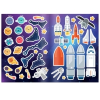 Книга с наклейками &laquo;Загадки космоса&raquo;, 16 стр.