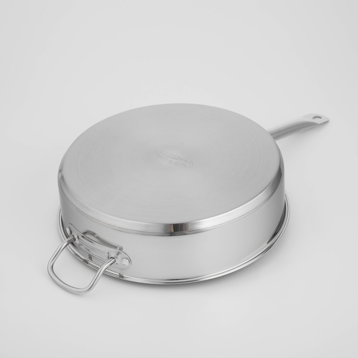 Сковорода из нержавеющей стали &laquo;Общепит&raquo;, d=32 см, h=8,5 см, корпус 0,6 мм, капсульное дно 3,5 мм, индукция