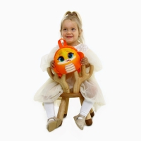 Новый год! Рюкзак детский новогодний &laquo;Смешная змейка&raquo;, плюшевый, цвет оранжевый