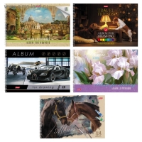 Альбом для рисования А4, 48 листов на гребне "Ассорти", обложка мелованный картон, блок 100 г/м2, перфорация на отрыв, МИКС Альбом для рисования А4, 48 листов на гребне "Ассорти", обложка мелованный картон, блок 100 г/м2, перфорация на отрыв, МИКС