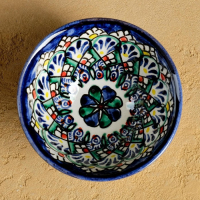 Набор чайный Риштан, 9 предм: чайник 1л., 6 пиал 9,5см, конфетница 23см, сахарница 250м Набор чайный Риштан, 9 предм: чайник 1л., 6 пиал 9,5см, конфетница 23см, сахарница 250м