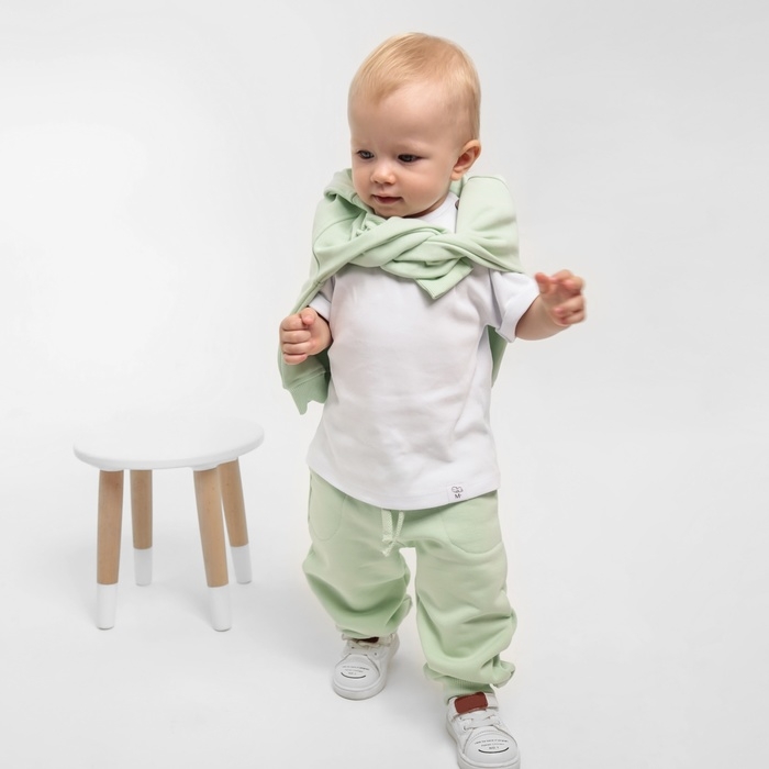 Толстовка детская MINAKU: Basic Line BABY, цвет шалфей, рост 80-86 Толстовка детская MINAKU: Basic Line BABY, цвет шалфей, рост 80-86