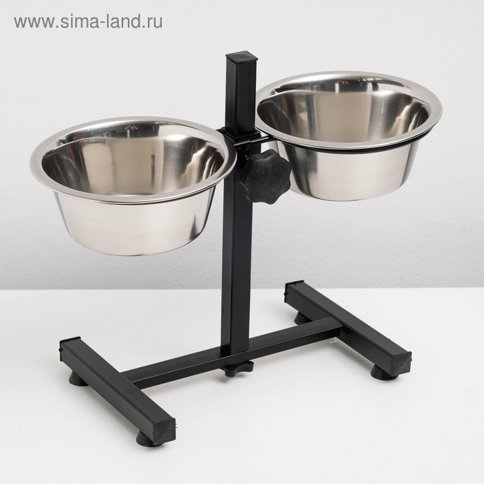 Регулируемая подставка 30 см с 2 мисками по 850 мл Регулируемая подставка 30 см с 2 мисками по 850 мл