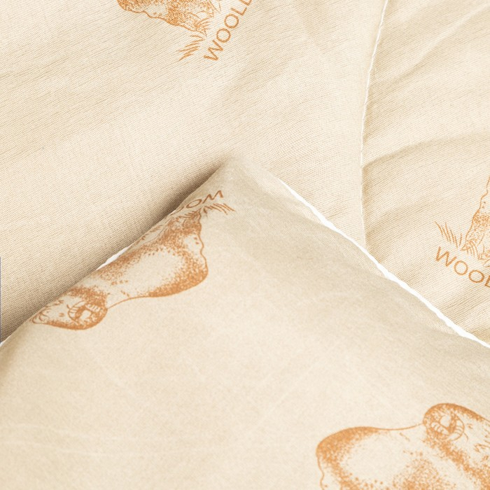 Одеяло одноигольная стежка Овечья шерсть (чемодан) 140х205см, 300гр, пэ100%