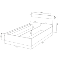 Спальный гарнитур ЭКО (комплект 6 предметов)  кровать 1600х2000