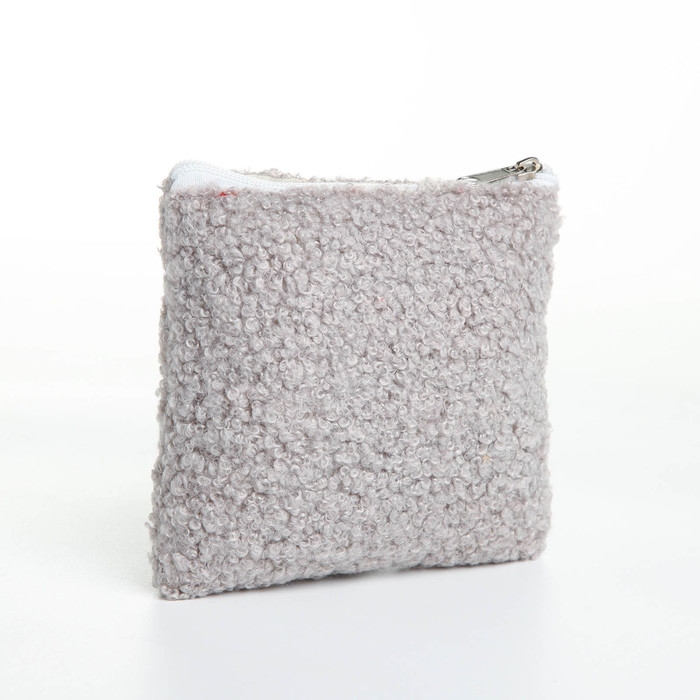 Кошелёк на молнии, цвет серый