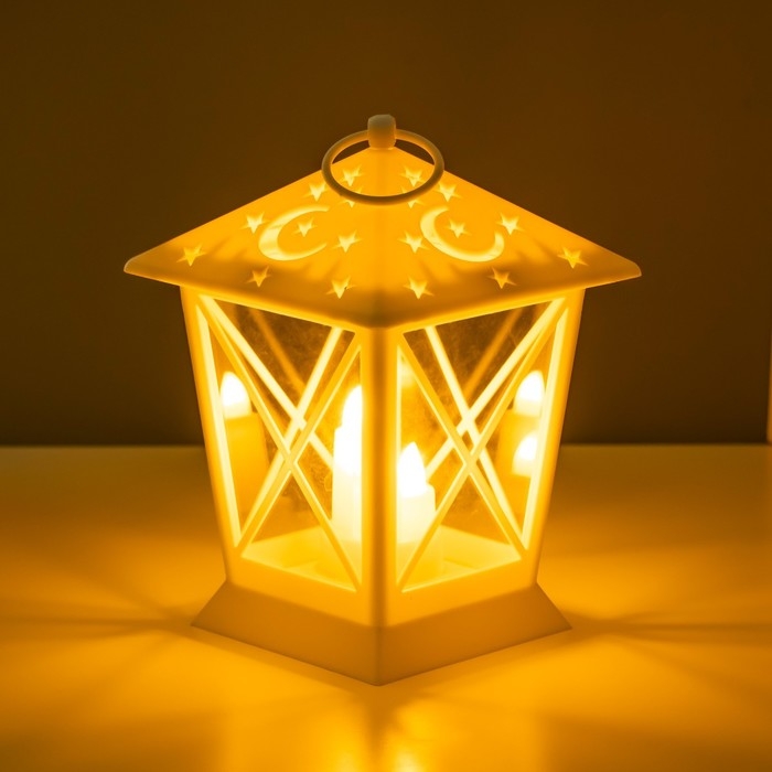 Ночник "Ночка" LED от батареек белый 11,5х11,5х16,5 см RISALUX