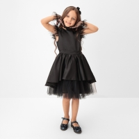 Платье нарядное детское KAFTAN, р.34 (122-128 см), черный