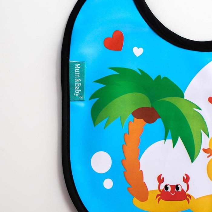 Нагрудник для кормления &laquo;ТРЕНД. Пингвин&raquo; непромокаемый на завязках