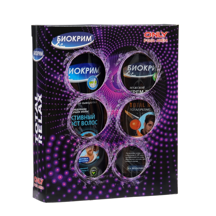 Подарочный набор косметики мужской "Тотал релакс": крем-гель, 250 мл + шампунь, 250 мл