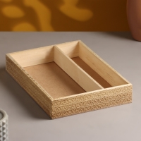 Кашпо деревянное, 27.5×20×4.5 см "Узоры", 2 отдела, гравировка Кашпо деревянное, 27.5×20×4.5 см "Узоры", 2 отдела, гравировка