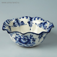 Салатник &laquo;Тюльпан&raquo;, 19х19х7,5 см, гжель