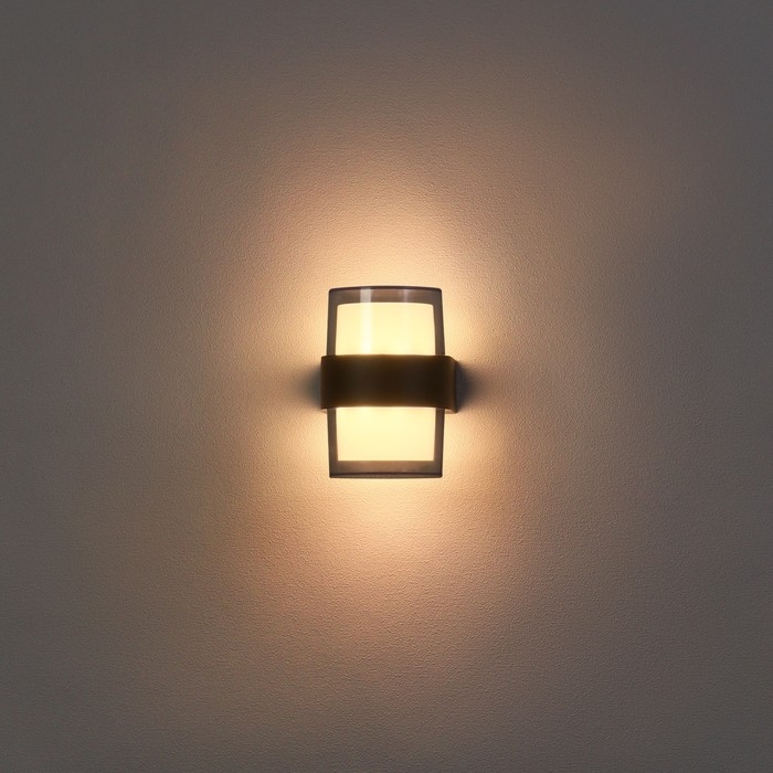 Светильник фасадный «Гранд двойной», FSD-081, 10 Вт, 3000К, IP65, 220 В, металл, черный Светильник фасадный «Гранд двойной», FSD-081, 10 Вт, 3000К, IP65, 220 В, металл, черный