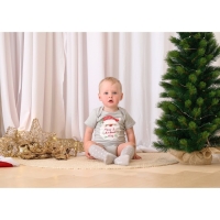 Боди детское Крошка Я &laquo;Мой первый НГ&raquo;, рост 74-80 см, цвет серый