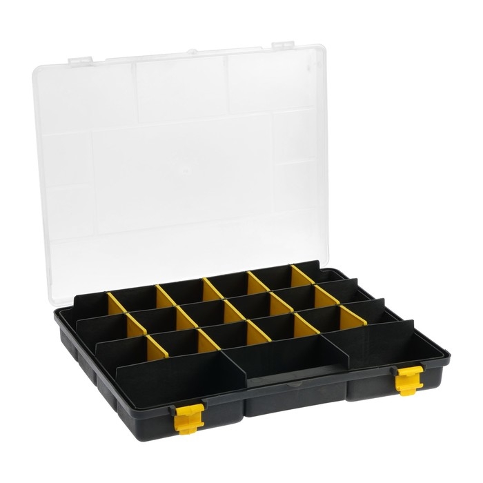 Органайзер с замками ТУНДРА, усиленный корпус, 21 отделение для крепежа, 380 х 300 х 60 мм Органайзер с замками ТУНДРА, усиленный корпус, 21 отделение для крепежа, 380 х 300 х 60 мм