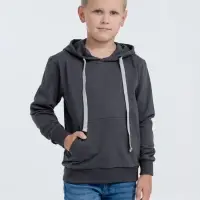 Толстовка с капюшоном детская Kirenga Kids, темно-серая (графит), 14 лет